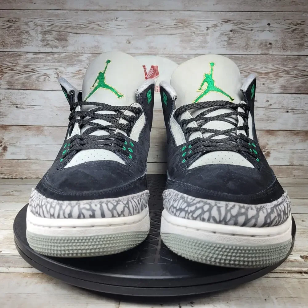 Jordan 3 Retro Men Size 13 Mid Pine Green Athletic Basketball Shoes